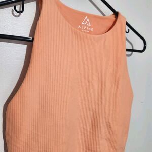 Alpine Design Sports Bra Size XS Orange Color Removable Pads.  New